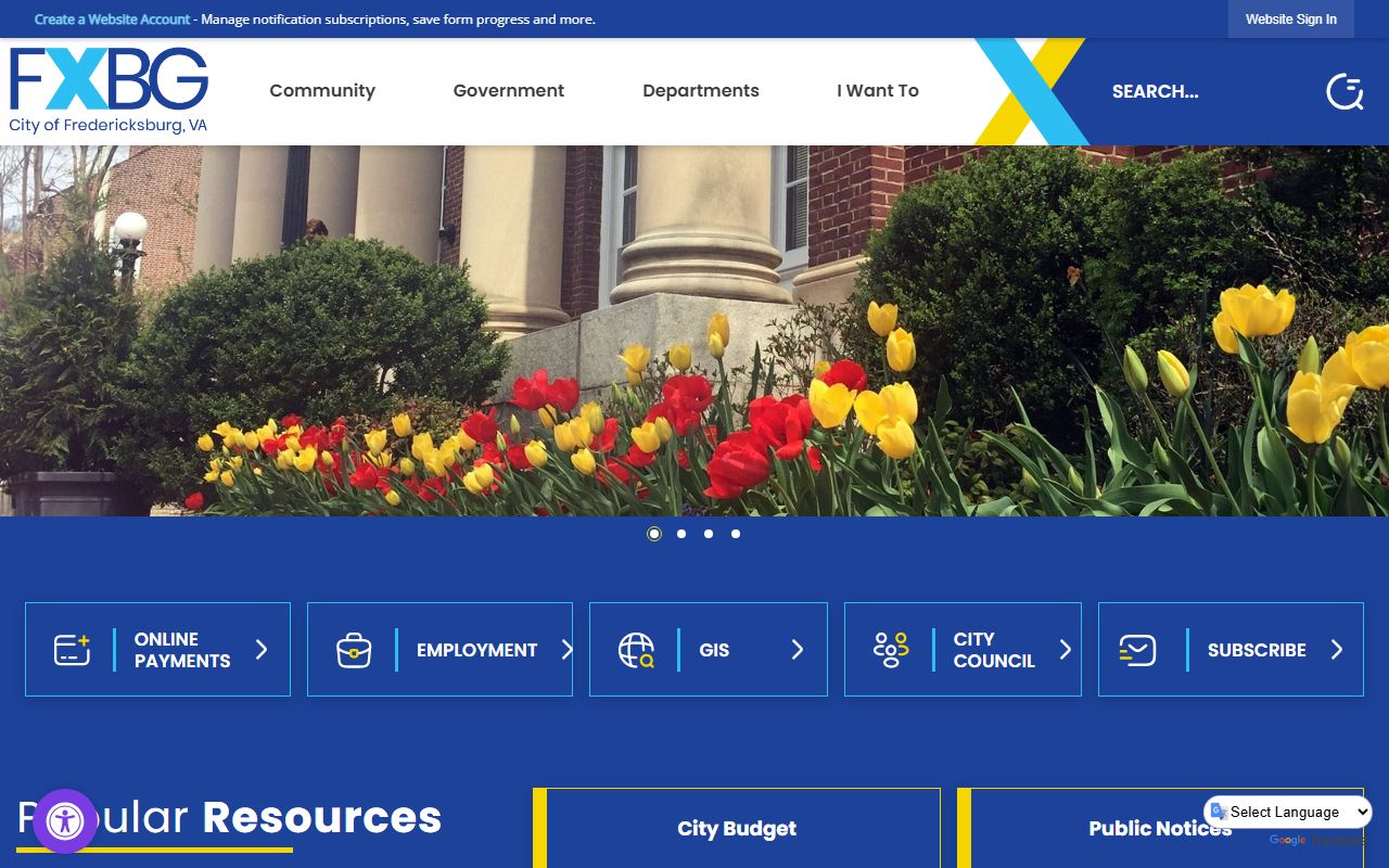 Fredericksburg released inmates city website portal