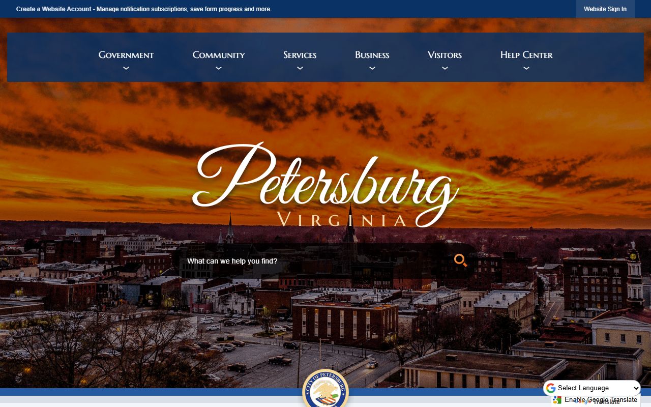 Petersburg released inmates city website portal