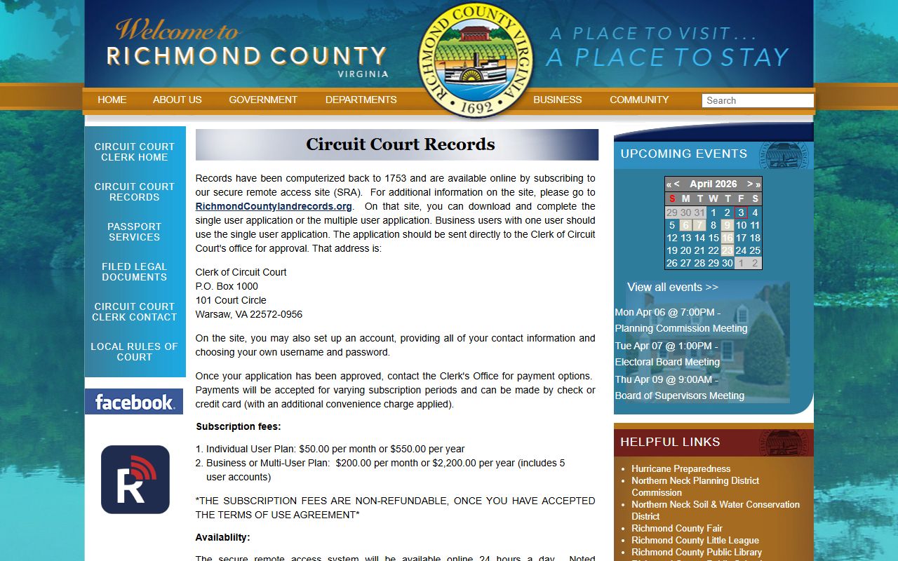 Richmond County released inmates circuit court records page