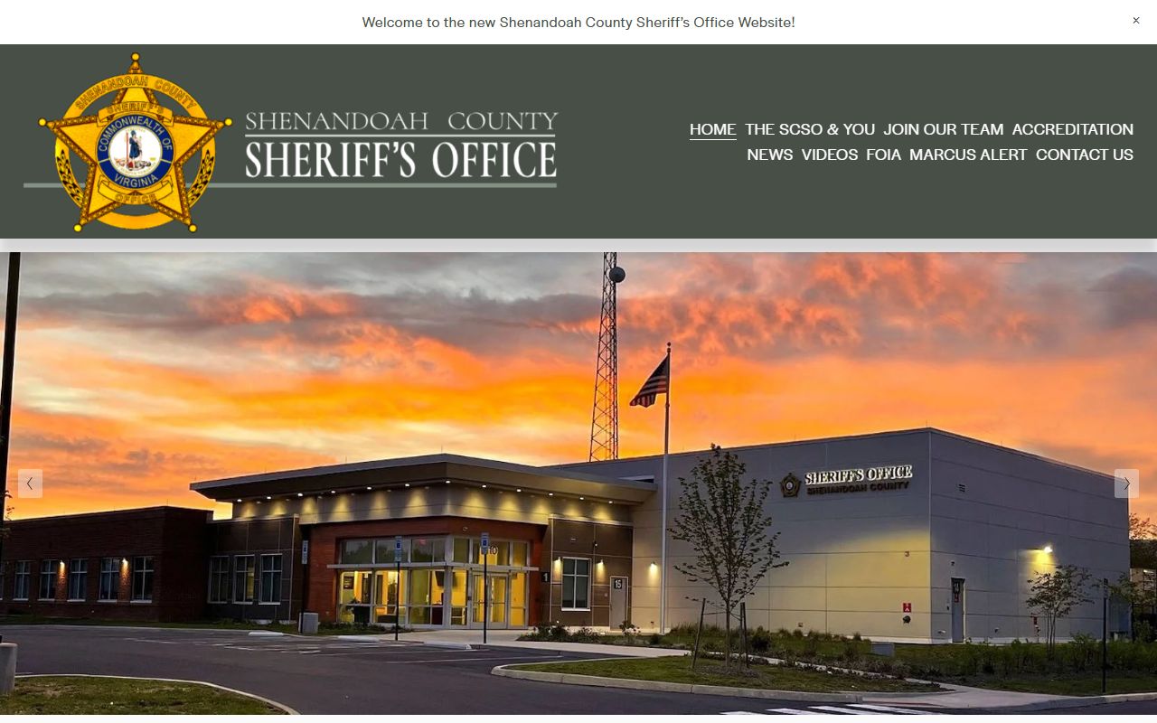 Shenandoah County released inmates Sheriff Office page